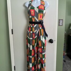 Vintage Geometric Women's Jumpsuit